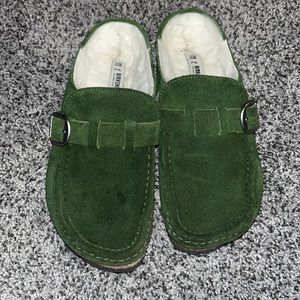 Birkenstock fuzzy clogs